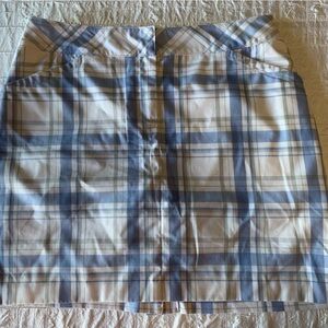 Izod Womens Golf Skort Size 8 Plaid Blue and White Pickle Ball